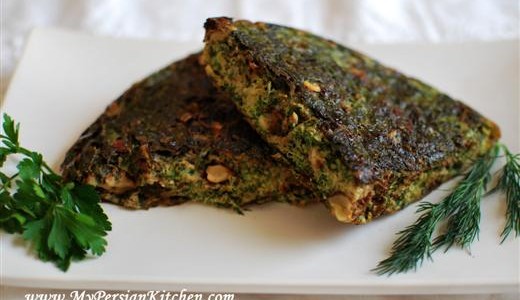 Kuku Sabzi ~ Persian Frittata With Fresh Herbs