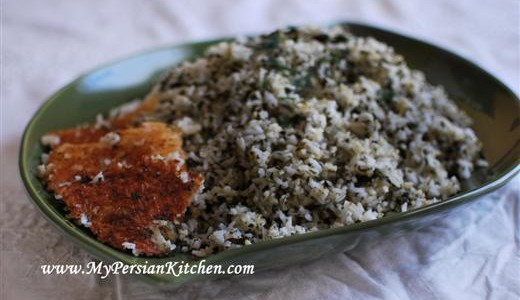 Sabzi Polow Mahi ~ Persian Herbed Rice with Fish