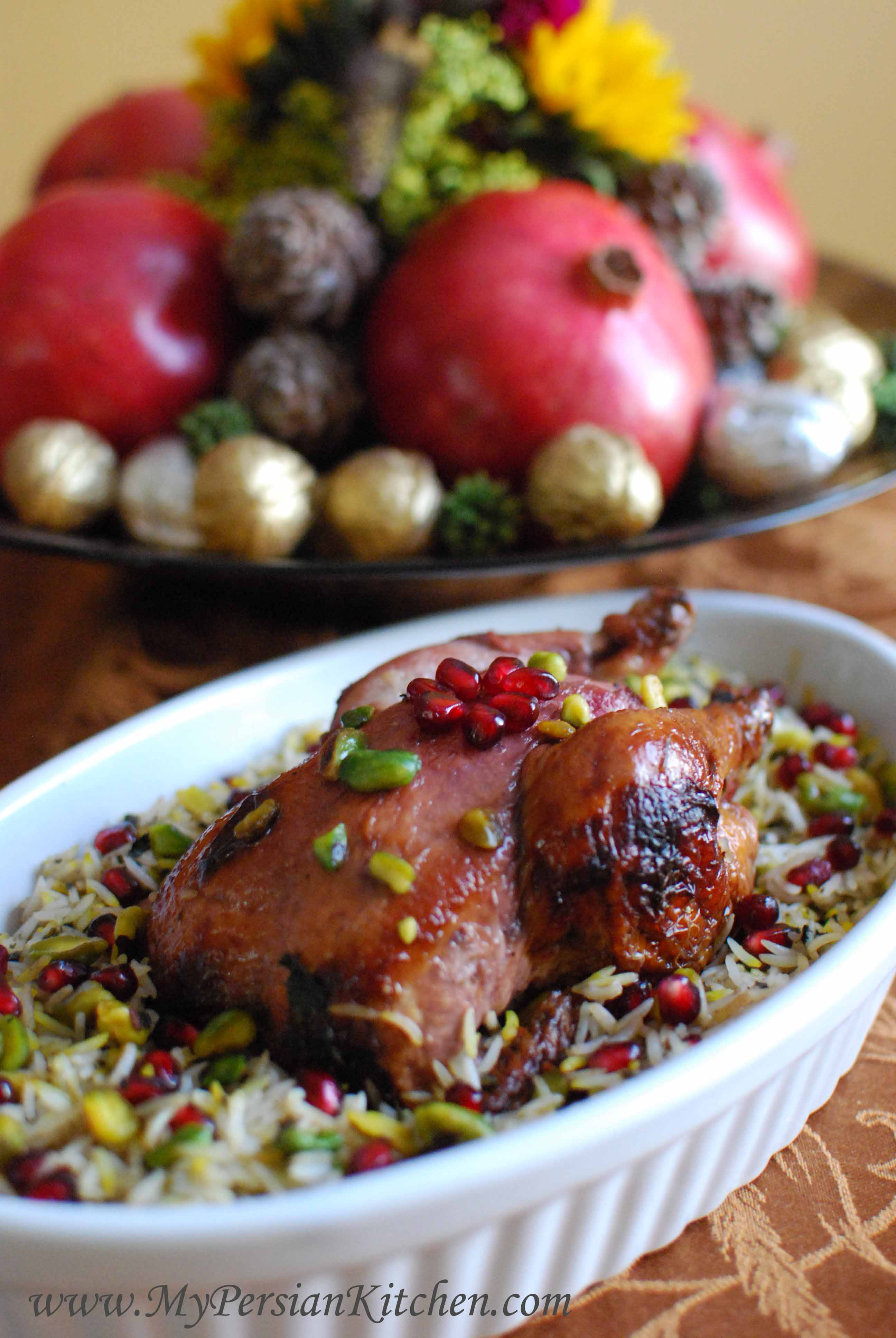 Pomegranate & Lime Glazed Cornish Hens