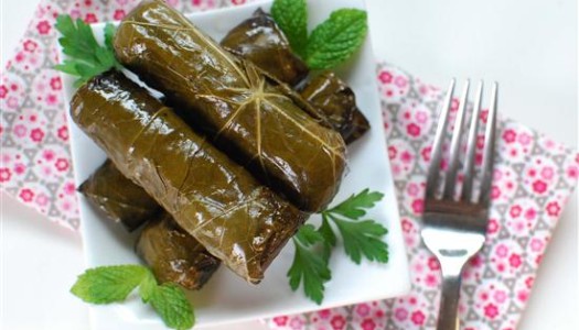 Dolmeh Bargeh Mo ~ Stuffed Grape Leaves