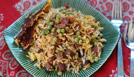 Nokhod Sabz Polow ~ Persian Rice with Green Peas