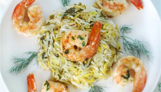 Food of Life: Rice with Shrimp and Fresh Herbs Persian Gulf-Style