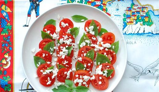 Tomato, Basil, and Feta Salad