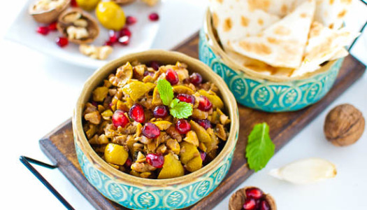 Zeytoon Parvardeh ~ Persian Pomegranate, Olive, & Walnut Dip