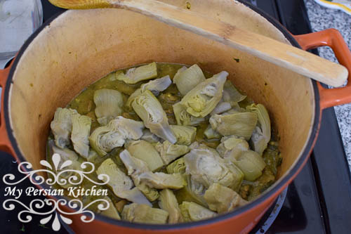 Fava Bean & Artichoke Khoresht-4